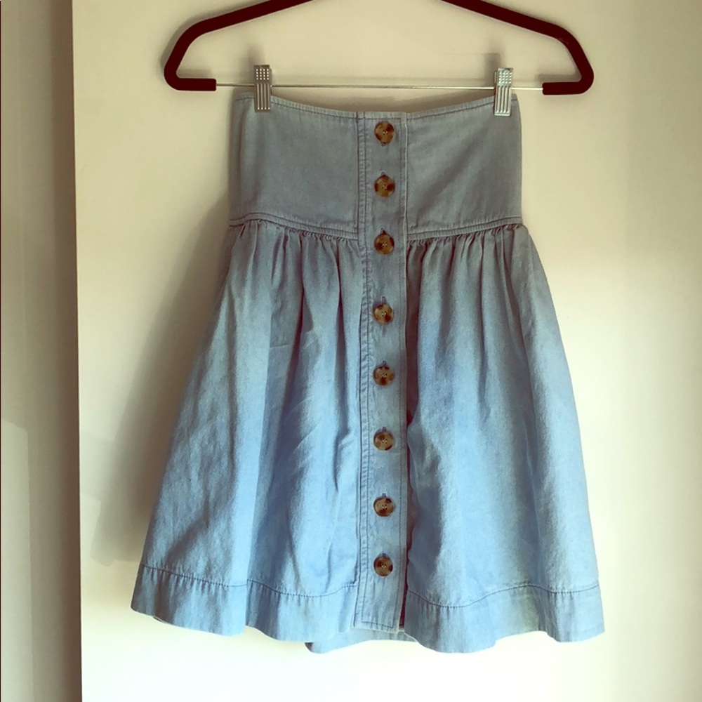 High Waisted Jean Skirt